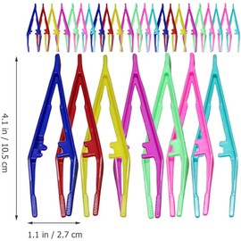 Abaodam Pinzas Ceja de Plástico para Cejas, Kit de Cuidado y Maquillaje, 30 Piezas Pp para Sujetar Vellos Finos y Recortar en Casa Estilo Aleatorio