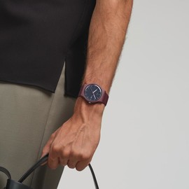 Swatch Casual Watch Unisex Red Quartz Bio-sourced Burgundy Berry