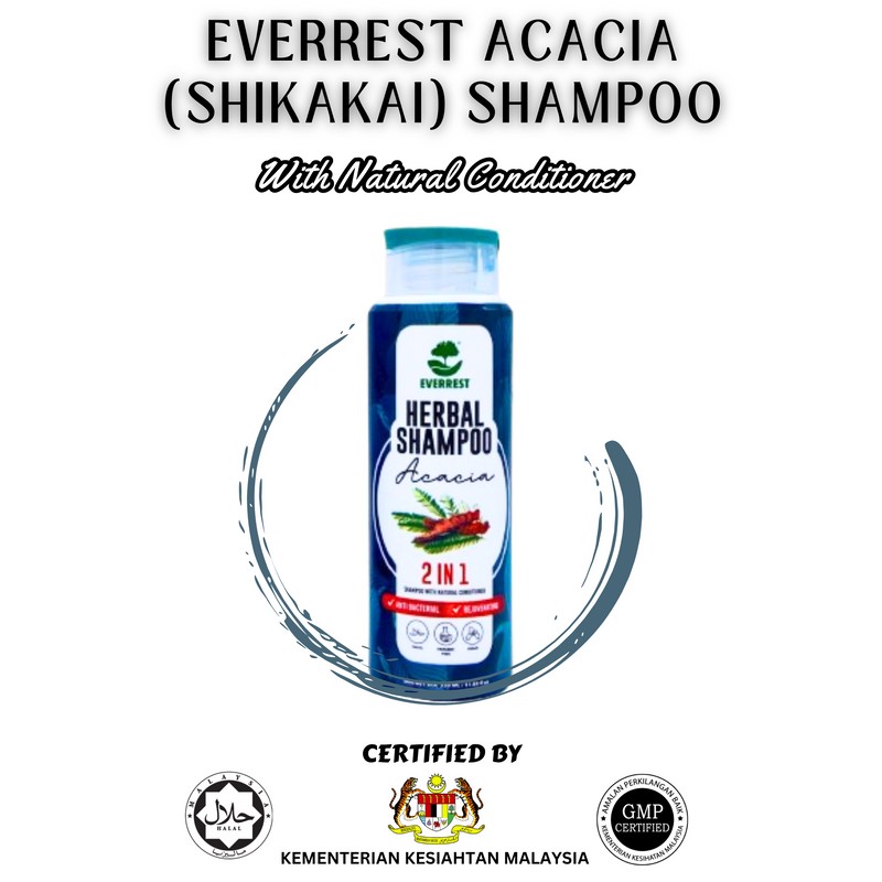 EVERREST HERBAL ACACIA (SHIKAKAI) SHAMPOO WITH NATURAL CONDITIONER - 350ml