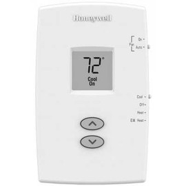 Honeywell PRO 1000 Vertical 2 Heat/1 Cool Heat Pump Non-Programmable Thermostats - Black and White - TH1210DV1007/U TH1210DV-1