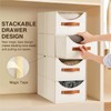 Homsorout Stackable Storage Drawers - Collapsible Storage Bins with Drawers,