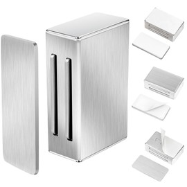 Magnetic Door Catch, 4Pcs Stainless Steel Heavy Duty Catch, No Drilling Strong Magnet Latch, Sliver Magnetic Cabinet Latch for Kitchen Bathroom Cupboard Drawer Closure Wardrobe