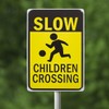 JECOMPRIS 2pcs Safety Signs Slow at Play Signs Sidewalk Signs