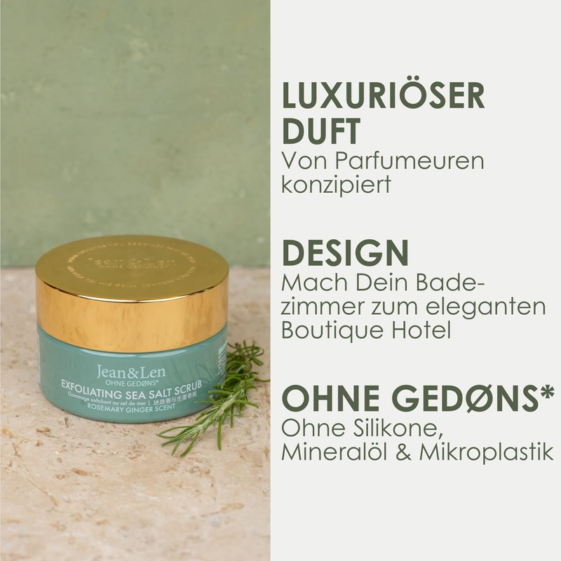 Jean & Len Exfoliating Sea Salt Scrub Rosemary & Ginger