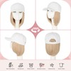 SEGO Hat Wig, Hat with Hair Attached for Women White