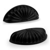 Probrico 5 Pack Matte Black Cabinet Cup Pulls,3 Inch(76mm) Hole