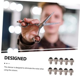TOVINANNA 10pcs Scissors Noise Deadener Easy to Install Hairdressing Scissors Muffler for Quiet Haircuts Texture for Barbers and Home Use