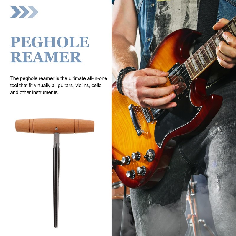 ULTNICE Violin Peg Hole Reamer with Wood Handle