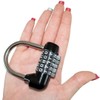 TRIXES 5 Letter Combination Padlock Black for Suitcases, Make-Up Pull