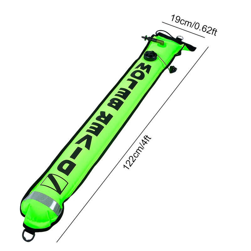 4FT High Visibility Inflatable Scuba Diving SMB Surface Signal Marker