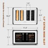 4 Slice Toaster Touch Screen, Stainless Steel Toasters Digital Timer,