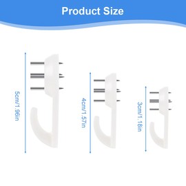 QJIBOVM 60pcs Non Trace Picture Hooks for Hard Wall Picture Hanging Kit for Picture Frame Fixing Picture Hanger Hook for Plasterboard Walls Drywall Concrete Wall