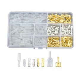 WMYCONGCONG 200 PCS 3.9mm Bullet Terminals Wire Connector Crimping Electrical Wire Terminals with Insulation Sleeves Quick Splice for Car Truck Motorcycle Bike