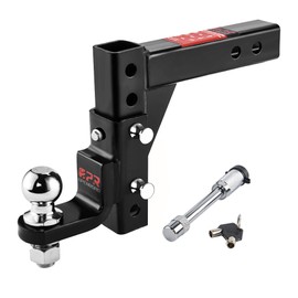 OPENROAD Adjustable Trailer Hitch Ball Mount - Fits 2-Inch Receiver, 2" Tow Balls, 7500lbs, 9-1/2" Drop/ 8-1/4" Rise, Heavy Duty Truck Hitch with Stainless Steel Pins and Lock
