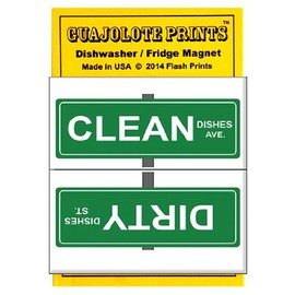 Dishwasher Magnet Clean Dirty Sign, Strong Clean and Dirty Magnet for Dishwasher (Street Sign Style)