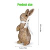 MicoSim Rattan Effect Resin Bunny Easter Decor,Table Rabbit Easter Decorations,Spring