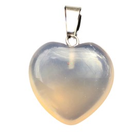 Steinfixx® - Genuine Gemstone Heart Pendant with Silver Eyelet | 26 Variants | for Lovers | Chakra Stone | Healing Stone | 20 x 20 mm (Smoky Quartz)