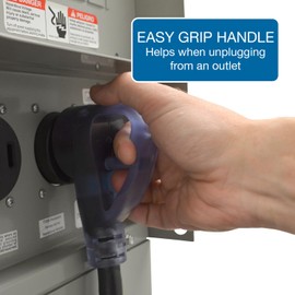 Conntek RP5358-030 30 Amp 30 ft RV Power Extension Cord with Reverse Polarity Indicator - Flexible Heavy Duty