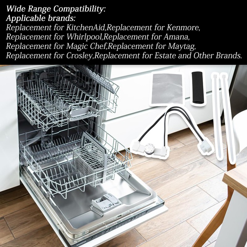 Bstinay w10402110 Dishwasher Fuse Replacement for W10402110 W10195528 Black