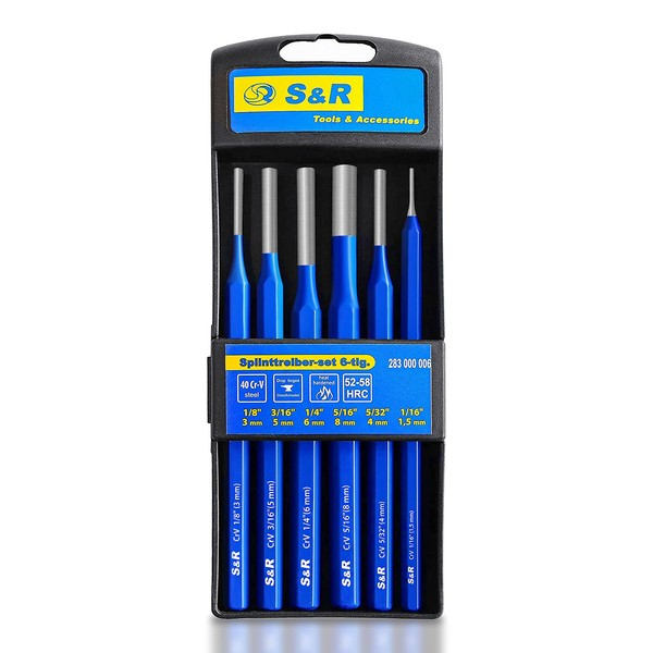 S&R pin Punch Set 6 pcs. Made of Chrome Vanadium