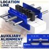 BLEKOO Upgraded 6.7 inch Self Centering Doweling Jig Kit (Blue),