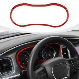 RAZPOY Dashboard Panel Trim, Center Control Dash Board Cover Compatible with Dodge Charger Accessories 2015-2024, Red
