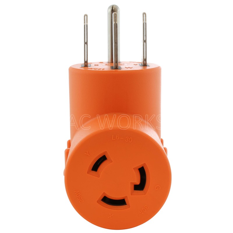 AC WORKS [AD1450L630] Locking Adapter Generator/ RV/ Range 14-50P Plug