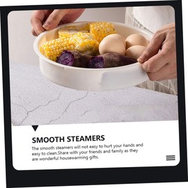 HOMSFOU 2pcs Rice Cooker Steamer Microwave Stand Silicone Steamer Microwave Air Fryer Plastic Steam Baskets Steaming Rack Stand Food Steam Baskets Household Steamers Steamer Baskets Simple