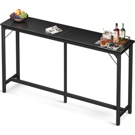ODK 71 Inch Bar Table, Bar Height Pub Table, Counter Height Bar Table, Rectangular High Top Kitchen & Dining Counter Tables with Sturdy Legs & Easy-to-Clean Top, Black