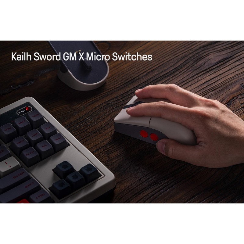 8Bitdo Retro R8 Mouse with Charging Dock, PAW 3395 Optical
