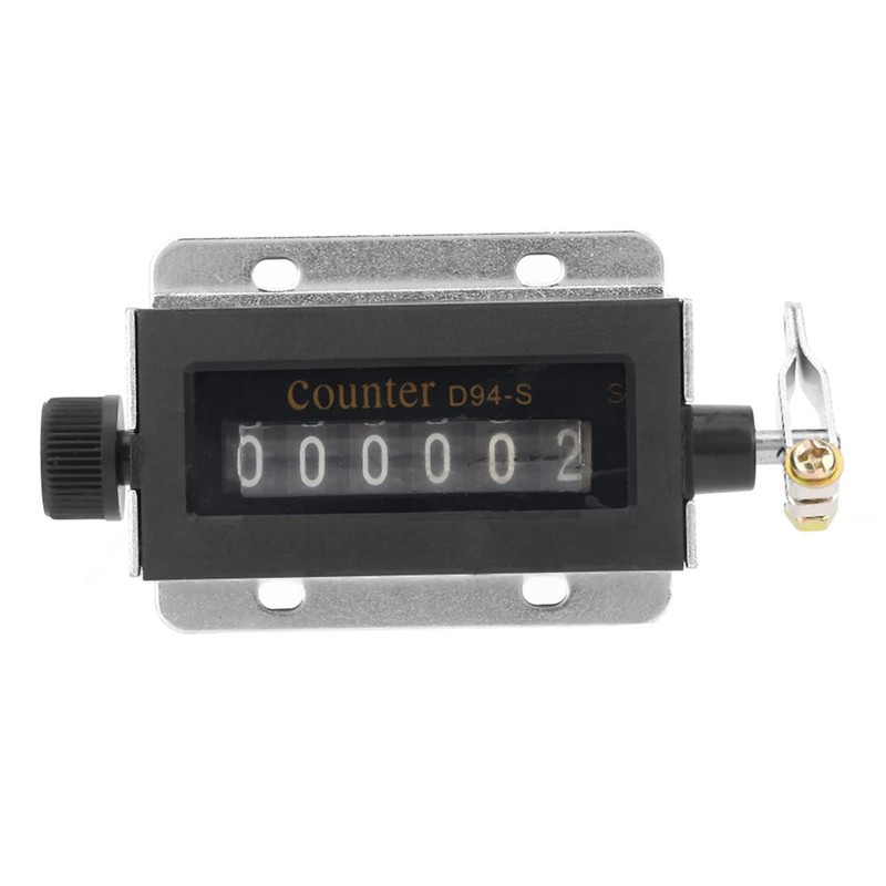 D94-S 6-Digit Resettable Mechanical Draw Counter 0-999999 Forms, 6-Digit Mechanical
