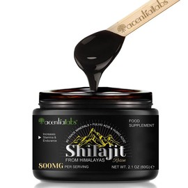 Acentiallabs Shilajit Resin (60g) – Rich in 85+Trace Minerals & Fulvic Acid for Fitness Support | Edible Healthcare Black - Specification: Acentiallabs Shilajit Resin*1(60g)