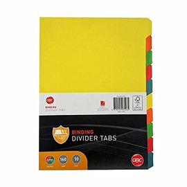 GBC A4 Tab Dividers 10 Pack