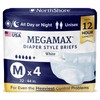 NorthShore MegaMax Made in USA Adult Overnight Diapers, 12-Hour Tab-Style,