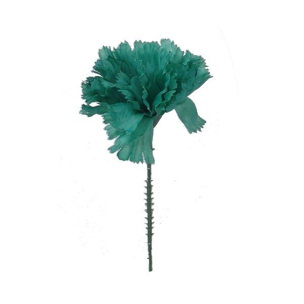 Larksilk Emerald Green Silk Carnation Picks, Artificial Flowers for Weddings,