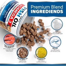 YUMA'S Omega 3 Fish Oil with EPA & DHA - Dog Skin & Coat Supplement - for Dogs USA Made
