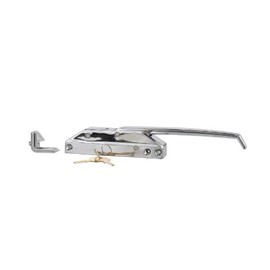 10-1/4" L Chrome Plated Die Cast Mechanical Edgemount Latch with Straight Handle and Cylinder Lock