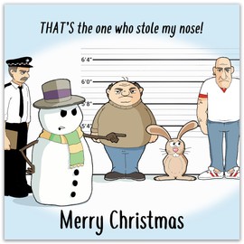 Twizler Funny Christmas card with Snowman Line Up - Merry Christmas Card - Humour Christmas Card - Xmas Card - Happy Christmas Card - Womens Christmas Card Female - Mens Xmas Card Male