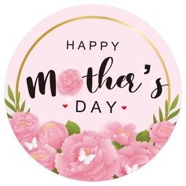 FaCraft Happy Mothers Day Stickers - 36PCS Floral Mothers Day Gift Tag Stickers Mother's Day Labels Mother's Present Label for Envelope Seals Gift Tag Cards Boxes Party Favor Decorations
