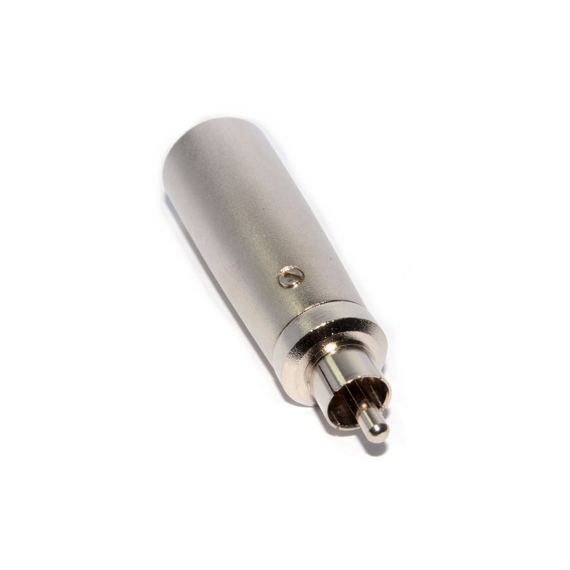 Nickel 3 Pin XLR Male to RCA Phono Plug Adapter