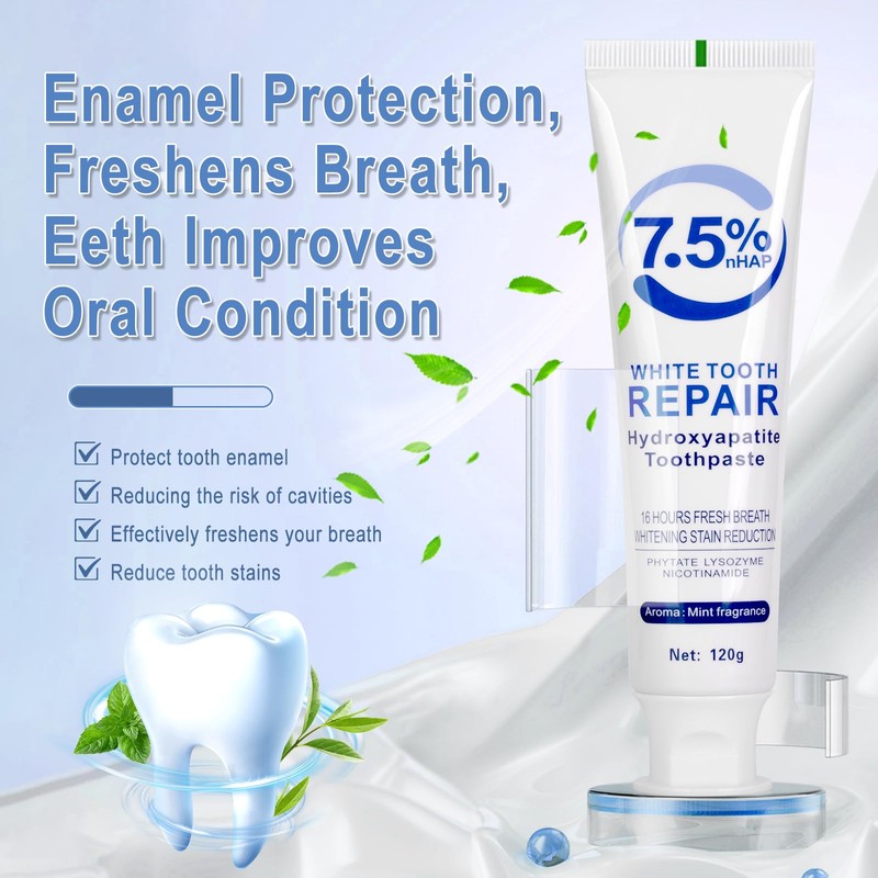 Hydroxyapatite Toothpaste UK, Hydroxyapatite Toothpaste for Protects Tooth Enamel, Removes