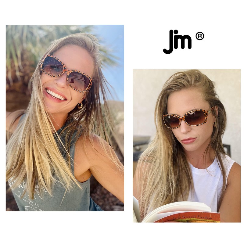 JM Classic Bifocal Reading Glasses Square Stylish Gradient Sunglasses Readers