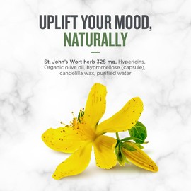 Botanica Botanica Health St. John's Wort Capsules, Mood & Emotional Well-Being Support, Helps with nervousness, Vegan, Non-GMO, Gluten-Free Herbal, 120 capsules, 60 day supply