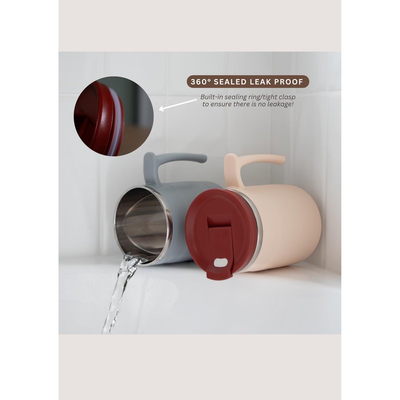 Active Travel Coffee Mugs and Cups (Grey)