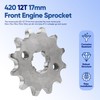 CQSPMOTO 420 12T 17mm Motorcycle Front Engine Sprocket Compatible with