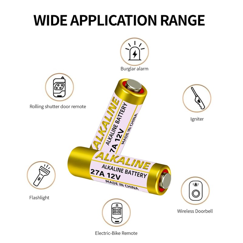 27A 12 Volt Battery, 12V Battery for Remote, Alkaline 10Pack,