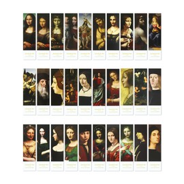 GAUENEEN 30 Pcs Paper Bookmarks, da Vinci Art Works Bookmark Bulk for Book Lovers, Aesthetic Bookmarks Set for Women Men