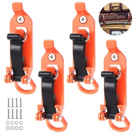 Faankiton 4 x shovel holder for roof racks, roof rack accessories, shovel holder, rubber roof rack clamps, shovel holder, car roof rack, axe holder kit, metal rubber clamps roof rack (orange)