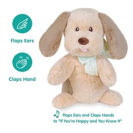 Cuddle Barn - My Sweet Puppy | Animated Stuffed Animal Musical Dog Claps Hands and Flaps Ears to Classic Children's Song, 12 inches