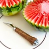 4 Pack Melon Baller Scoop-Melon Baller-Fruit Spoon-Wooden Handle Grapefruit Spoons